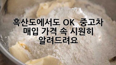 흑산도에서도 OK! 🚗 중고차 매입 가격, 속 시원히 알려드려요!